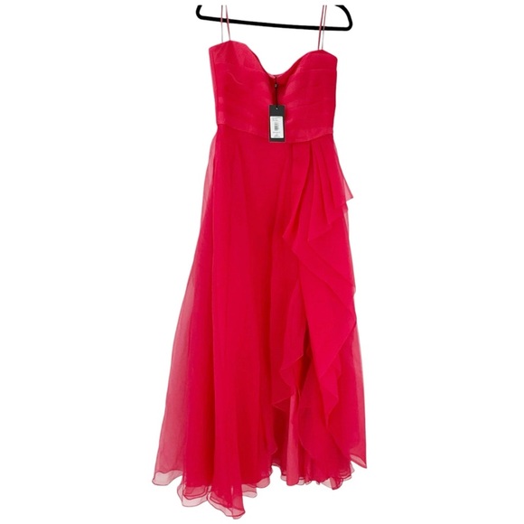 Teresa Ruffled Draped Strapless Evening Gown Sleeveless Size 10 NWT - Picture 7 of 12